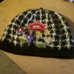 French Knot Georgia Plaid handmade Hat